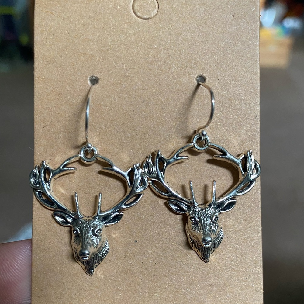 Deer earrings. New handmade